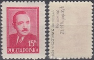 475** karminowoczerwony , c. tło , pap. x2b , ZL 11 1/4 , gw.+opis Walocha