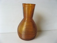 Design 1960 Wazon PIERSCIENIE " GRUBASEK " Prądniczanka ZŁOTY żółty MIODOWY