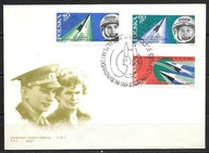 *FDC ROCZNIK 1963 Fi 1286-88 kas. WIZYTA RADZIECKICH KOSMONAUTÓW
