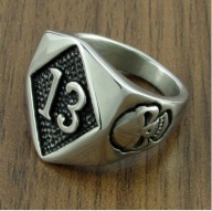 Sygnet Szczęśliwa 13 Trzynastka Czaszki stal 316L