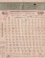 RACHUNEK FIRMOWY KADMOS FABRYKA OBSADEK PIÓR STALOWYCH KADMOS WARSZAWA 1915
