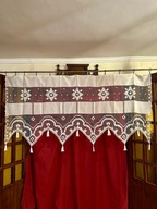 KOŁKOWA FIRANKA Z MATERIAŁEM 180X90