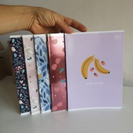 Zeszyty w trzy linie dla dziewczynki 5 szt A5 zestaw na cały rok (550)