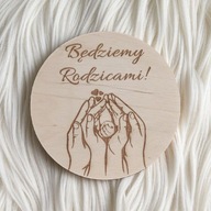 Drewniane Tabliczki z Miesiącami Do Zdjęć Ciążowych