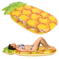 MATERAC PLAŻOWY DMUCHANY POMPOWANY DO PŁYWANIA ANANAS PINEY 170x92 CM