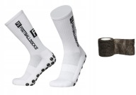 Skarpetki Piłkarskie Antypoślizgowe r.39-46 + Taśma do Getr – Zestaw PRO