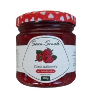 Dżem malinowy BEZ DODATKU CUKRU 190 gram, domowy