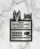 Tabliczka Grawerowana numer domu, ulica, obiekt monitorowany 3w1