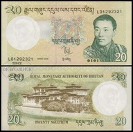 BNB - BHUTAN 20 Ngultrum 2006 L 01292324 # P30a # PIERWSZA EMISJA # UNC