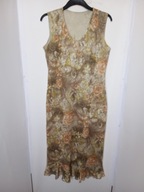 sukienka zielona kremowa żółta