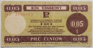 5 centów 1979 Pewex, Bon Towarowy