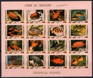 **UMM AL QIWAIN 1482B-97B = 45E - RYBY - NIEZĄBKOWANE - MAŁY FORMAT