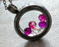 Naszyjnik regulowany handmade Sekretnik Medalion