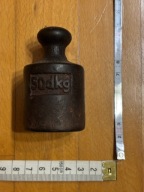stary sygnowany odważnik 50 dkg