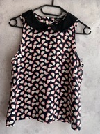 34 36 S bluzka okrągły kołnierzyk Topshop Petite
