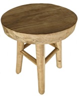 Taboret stołeczek z drewna tekowego 30x42 (2) - zdjęcia rzeczywiste