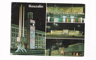 Koszalin nocą NEONY 1989r. RYNEK Dworzec Kolejowy Moda Polska