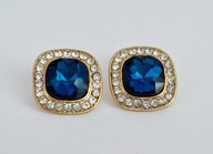 KOLCZYKI NIEBIESKI KRYSZTAŁ CYRKONIE