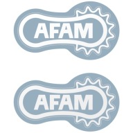 2x Naklejka Logo AFAM 86x45 mm Motocykl Quad Motocross Ścigacz Skuter ATV