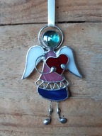 „Aniołek z Serduszkiem ” nr 5 ) witraż Tiffany, IDEALNY PREZENT .