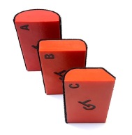 Klocki szlifierskie na rzep , kształtki długie 15cm - komplet 3szt.