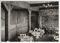 Szyndzielnia schronisko k. Bielsko. Wnętrze sali jadalnej. Lata 60-te.