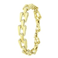 81348 BRANSOLETKA 14K POZŁACANA 20-16 CM 13 MM AB CRYSTAL Swarovski