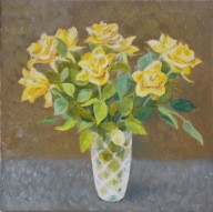 RÓŻE obraz olejny płótno 40x40