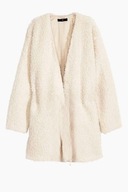 H & M płaszcz kożuszek baranek futerko owieczka teddybear miś kurtka boho