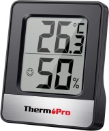 ThermoPro TP49 cyfrowy mini termometr z funkcją higrometru czarny