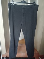 spodnie janina jeggins proste szare strecz na gumie 48