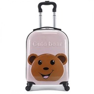 WALIZKA DZIECIĘCA 3D MIŚ – RÓŻOWA, BAGAŻ PODRÓŻNY, ZAMEK SZYFROWY – PREMIUM