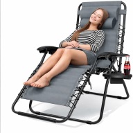 Leżak fotel ogrodowy plażowy rozkładany regulowany zero gravity leżak