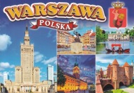 WARSZAWA - PAŁAC KULTURY - RYNEK - ZAMEK KRÓLEWSKI - PAŁAC - BARBAKAN- HERB