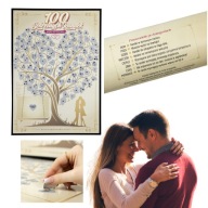 Plakat Zdrapka dla Par 100 Randek Prezent na Rocznicę Ślub Dzień Kobiet
