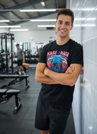 Męski T-shirt KRAV MAGA Retro Skull (M) – 100% Bawełna! WOŚP Oborniki!