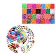 GUMKI DO ROBIENIA BRANSOLETEK XXL 15000 ELEMENTÓW DUŻY ZESTAW DIY KOLORY