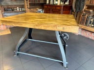 Stół ekspozycyjny, biurko, antyk, industrialny