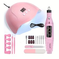 Zestaw do Manicure Hybrydowego Lampa UV LED + Frezarka + Akcesoria