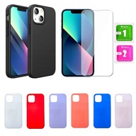 ETUI DO IPHONE 13 SILIKONOWE CASE OBUDOWA DO APPLE PLECKI 7 KOLORÓW + SZKŁO