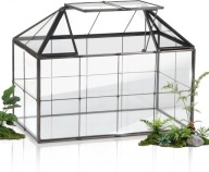 MINI SZKLARNIA DOMOWA NA KWIATY KAKTUSY ROŚLINY DONICZKA TERRARIUM 23x18