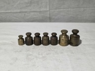 Odważniki mosiężne handlowe - rzadki zestaw z lat 20tych