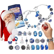 KALENDARZ ADWENTOWY BIŻUTERIA DLA DZIEWCZYNKI BRANSOLETKA ZAWIESZKI CHARMS