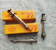 3 szklane strzykawki 1 i 2 ml MLW z NRD