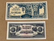 1 i 10 Dolarów Japonia Okupacja Japońska na Malajach do 1945