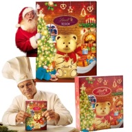 LINDT KALENDARZ ADWENTOWY TEDDY PRALINKI CZEKOLADKI 170G NA BOŻE NARODZENIE