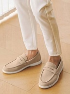 Beżowe mokasyny SHEIN – imitacja zamszu, rozmiar 43