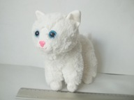 MASKOTKA BIAŁY KOT NIEBIESKIE OCZY 19X10X20CM