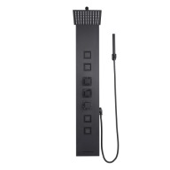 Vevor Panel Prysznicowy 4 Małe Dysze Masujące Kolumna Prysznicowa Czarny