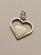 Srebrny stary wisiorek Warmet serce
